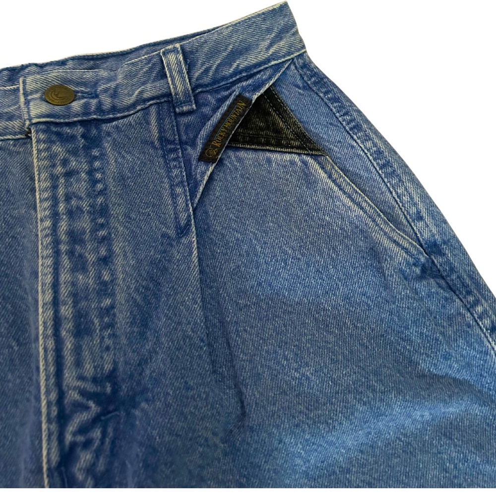 Vintage 90s Rockies High Waist Tapered Jeans | Blue | Vintage 29/9 (W27 x L36) - Picture 3 of 6